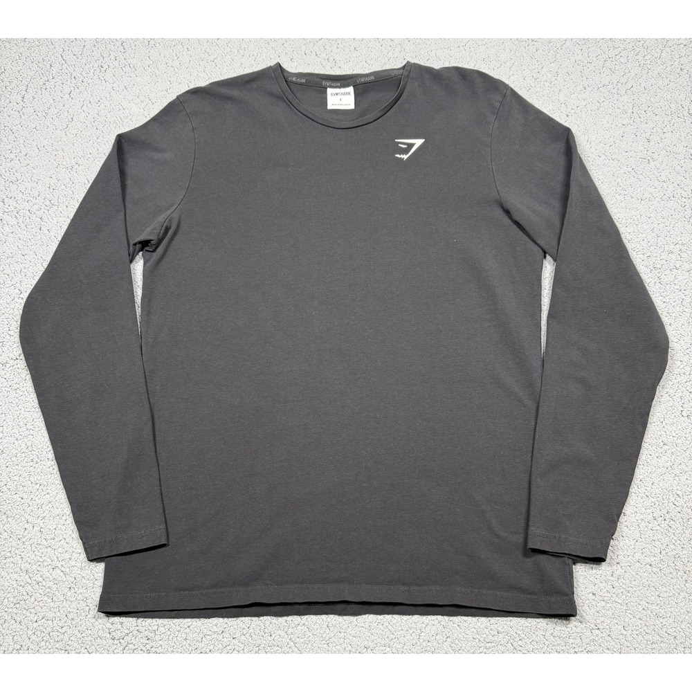 Gymshark Shirt Womens Large Gray Long Sleeve Athletic Performance Gym Top